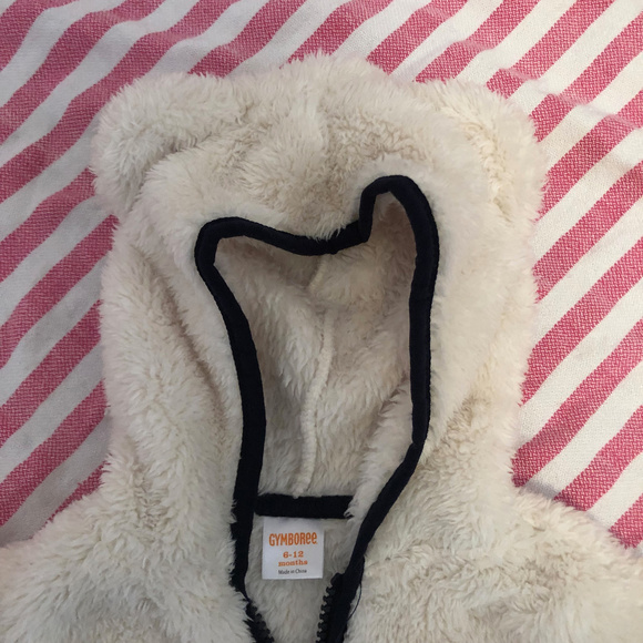 White Fuzzy Fleece with Ears - Picture 3 of 3